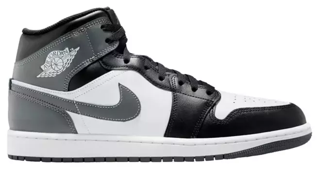 Кроссовки Air Jordan 1 средней длины, цвет Black/Iron Grey/White