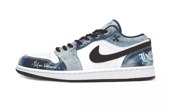 Кроссовки Air Jordan 1 Vintage Basketball, белый/серый/черный