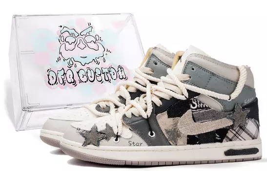 Кроссовки Air Jordan 1 Vintage Basketball Shoes Men Mid-top Brown, хаки