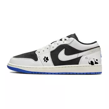 Кроссовки Air Jordan 1 Vintage Basketball Shoes Men Low-top Fossil/Black/Fossil, черный