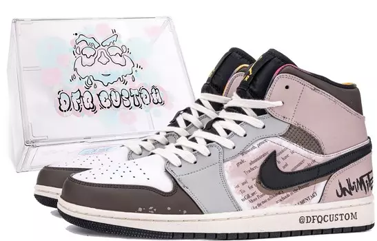 Кроссовки Air Jordan 1 Vintage Basketball Shoes Men Mid-top Rose Brown, цвет Rose Brown