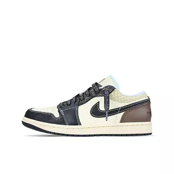 Кроссовки Air Jordan 1 Vintage Basketball Shoes Men Low-Top Black