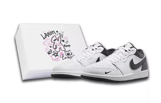 Кроссовки Air Jordan 1 Vintage Basketball Shoes Men Low-Top Black