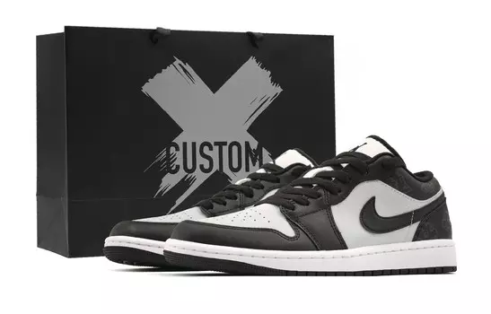 Кроссовки Air Jordan 1 Vintage Basketball Shoes Men Low-Top Black