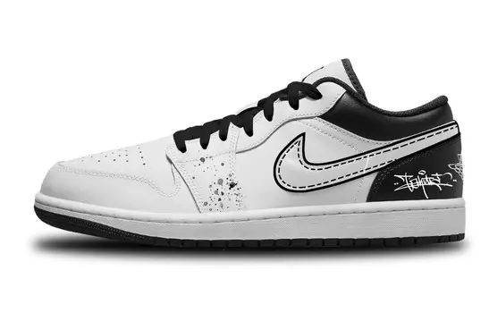 Кроссовки Air Jordan 1 Vintage Basketball Shoes Men Low-Top Black