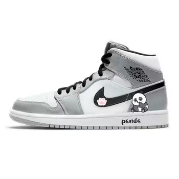 Кроссовки Air Jordan 1 Vintage Basketball Shoes Men Mid-Top White