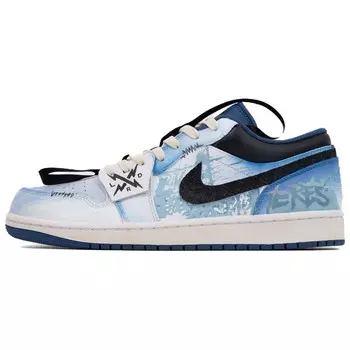 Кроссовки Air Jordan 1 Vintage Basketball Shoes Men Low-Top Black