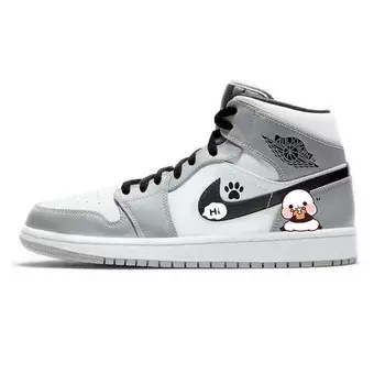 Кроссовки Air Jordan 1 Vintage Basketball Shoes Men Mid-Top White