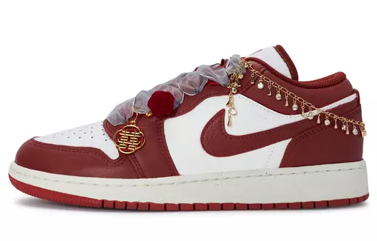 Кроссовки Air Jordan 1 Vintage Basketball Shoes Men Low-Top White