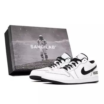 Кроссовки Air Jordan 1 Vintage Basketball Shoes Men Low-Top Black