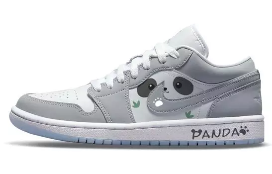 Кроссовки Air Jordan 1 Vintage Basketball Shoes Women's Low-top Grey/white, светло-серый