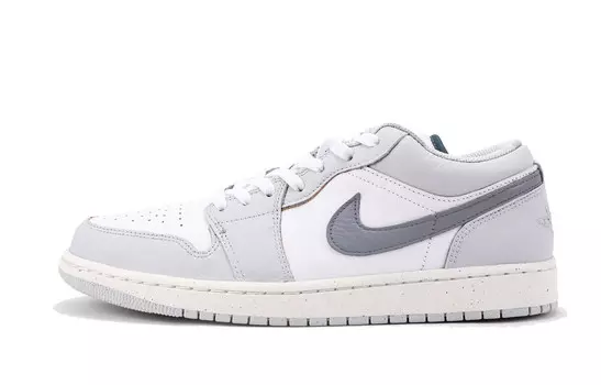 Кроссовки Air Jordan 1 Vintage Basketball Shoes Men Low-top Blue, светло-серый