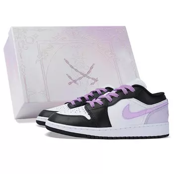 Кроссовки Air Jordan 1 Vintage Basketball Shoes Women's Low-top Black/purple, фиолетовый