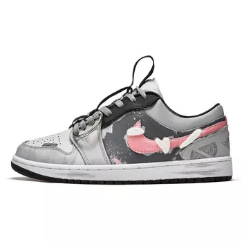 Кроссовки Air Jordan 1 Vintage Basketball Shoes Women's Low-top Gray/Pink, цвет Dusty Rose