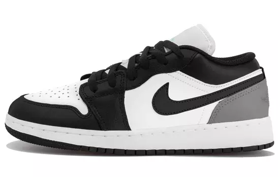 Кроссовки Air Jordan 1 Vintage Basketball Shoes Men Low-top Black/white/gray, белый/черный