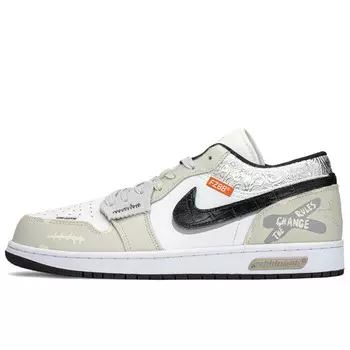 Кроссовки Air Jordan 1 Vintage Basketball Shoes Men Low-top Beige, бежевый