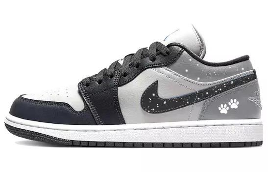 Кроссовки Air Jordan 1 Vintage Basketball Shoes Unisex Low-top Black/Blue, черный