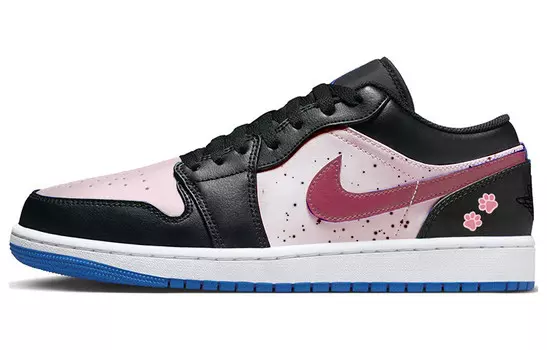 Кроссовки Air Jordan 1 Vintage Basketball Shoes Men Low-top Black/pink, черный