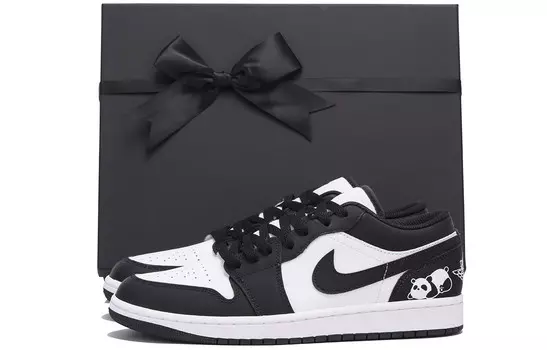 Кроссовки Air JORDAN 1 Vintage Basketball Shoes Men Low-Top Black White