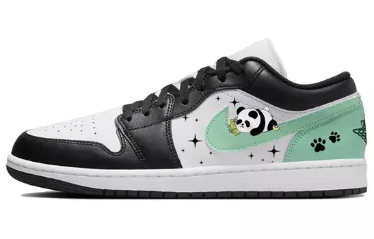 Кроссовки Air Jordan 1 Vintage Basketball Shoes Men Low-top Green/White, зеленый