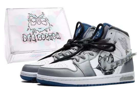 Кроссовки Air Jordan 1 Vintage Basketball Shoes Women's Mid-top Silver/Grey, серебряный