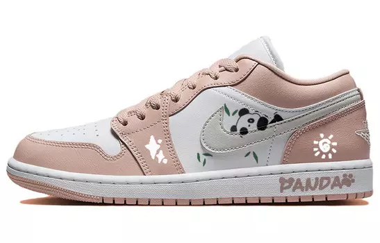 Кроссовки Air Jordan 1 Vintage Basketball Shoes Unisex Low-top White/pink, розовый