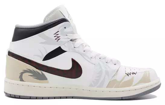 Кроссовки Air Jordan 1 Vintage Basketball Shoes Men Mid-top Brown/White, цвет Chestnut