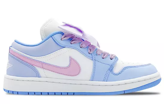 Кроссовки Air Jordan 1 Vintage Basketball Shoes Women's Low-top Purple, белый