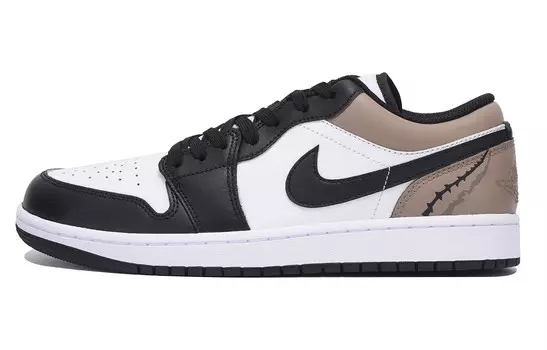 Кроссовки Air Jordan 1 Vintage Basketball Shoes Men Low-top Black, коричневый
