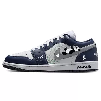 Кроссовки Air Jordan 1 Vintage Basketball Shoes Women's Low-top Blue/gray, синий