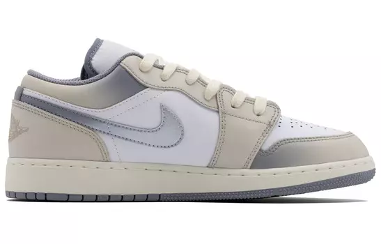 Кроссовки Air Jordan 1 Vintage Basketball Shoes Women's Mid-top Beige/Gray, светло-серый