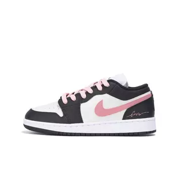 Кроссовки Air Jordan 1 Vintage Basketball Shoes Women's Low-top Black/pink/white, черный