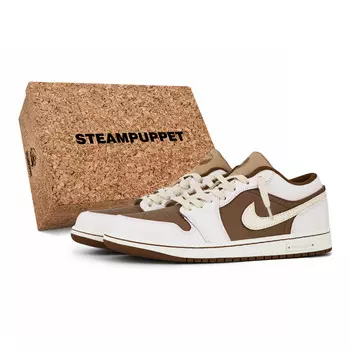 Кроссовки Air Jordan 1 Vintage Basketball Shoes Men Low-top Beige/brown, коричневый