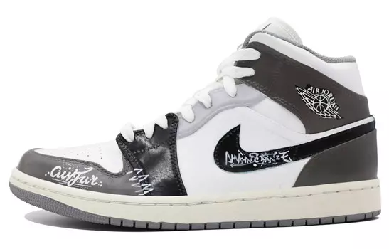 Кроссовки Air Jordan 1 Vintage Basketball Shoes Men Mid-top Hemp/Black/Summit White/Hemp, цвет Coffee