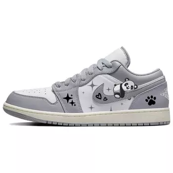 Кроссовки Air Jordan 1 Vintage Basketball Shoes Men Low-top White/gray, серый
