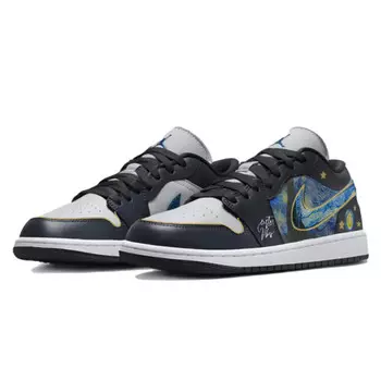 Кроссовки Air Jordan 1 Vintage Basketball Shoes Unisex Low-top White/black, черный