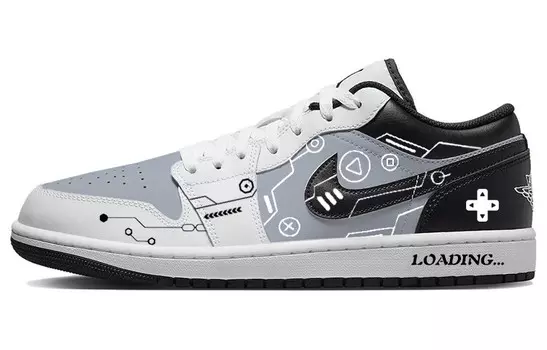 Кроссовки Air JORDAN 1 Vintage Basketball Shoes Men Low-Top Black White
