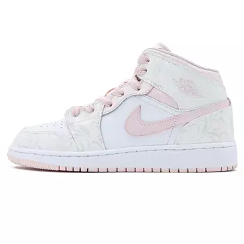 Кроссовки Air Jordan 1 Vintage Basketball Shoes Women's Mid-top Pink/white, розовый