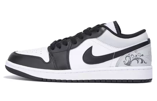 Кроссовки Air Jordan 1 Vintage Basketball Shoes Men Low-top Black/grey/white, серый