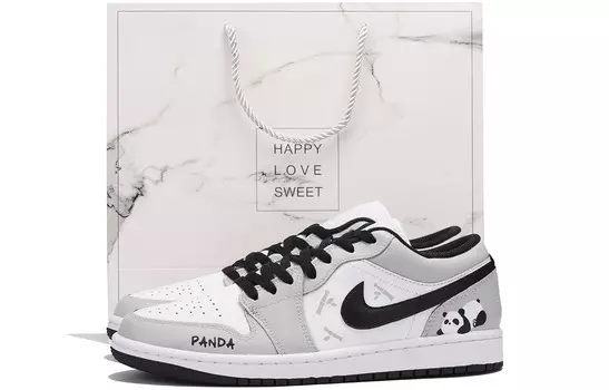 Кроссовки Air Jordan 1 Vintage Basketball Shoes Men Low-top Gray, светло-серый