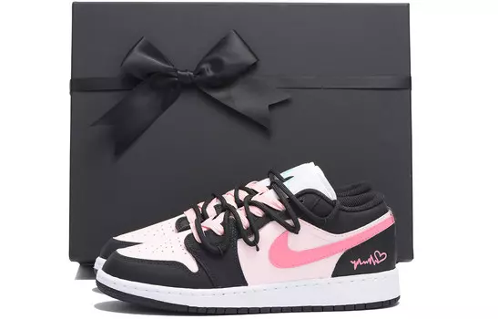 Кроссовки Air JORDAN 1 Vintage Basketball Shoes Women's Low-Top Black Pink