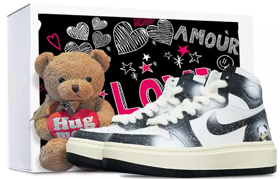 Кроссовки Air JORDAN 1 Vintage Basketball Shoes Women's High-Top Black White