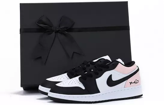 Кроссовки Air JORDAN 1 Vintage Basketball Shoes Women's Low-Top Black Pink