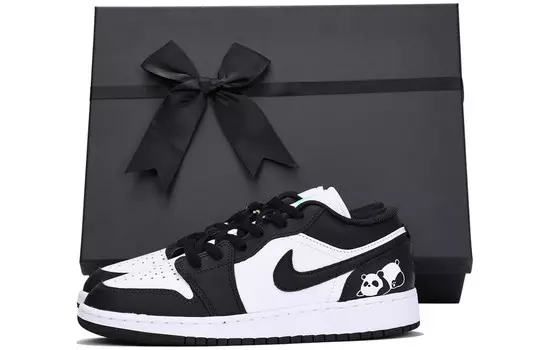 Кроссовки Air JORDAN 1 Vintage Basketball Shoes Men Low-Top Black White