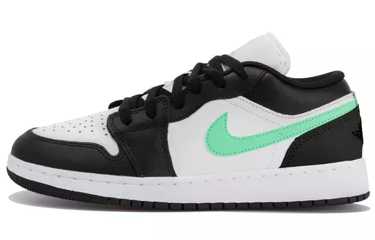 Кроссовки Air Jordan 1 Vintage Basketball Shoes Women's Low-top Black/white/green, зеленый