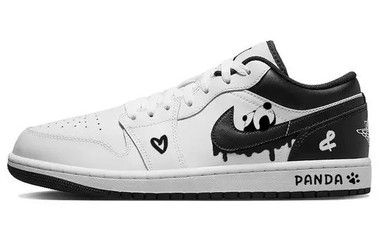 Кроссовки Air JORDAN 1 Vintage Basketball Shoes Men Low-Top Black White