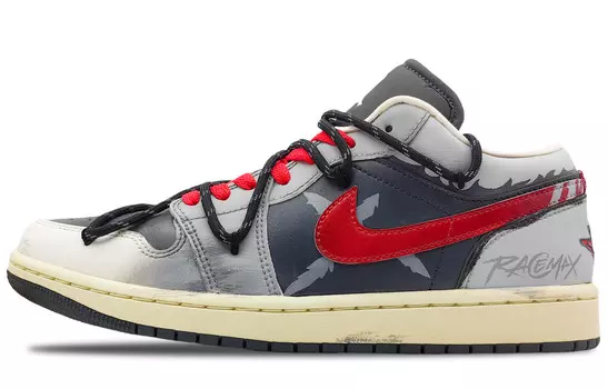 Кроссовки Air Jordan 1 Vintage Basketball Shoes Women's Low-top Black, черный