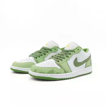 Кроссовки Air Jordan 1 Vintage Basketball Shoes Women's Low-Top White/Green
