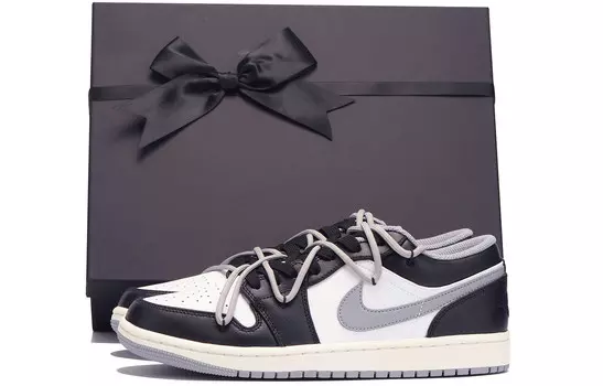 Кроссовки Air Jordan 1 Vintage Basketball Shoes Men Low-top Gray, светло-серый