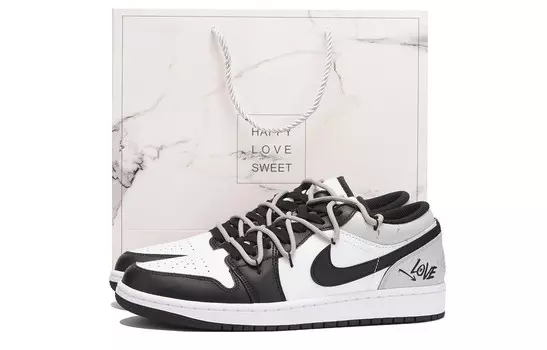 Кроссовки Air Jordan 1 Vintage Basketball Shoes Men Low-top Gray, светло-серый